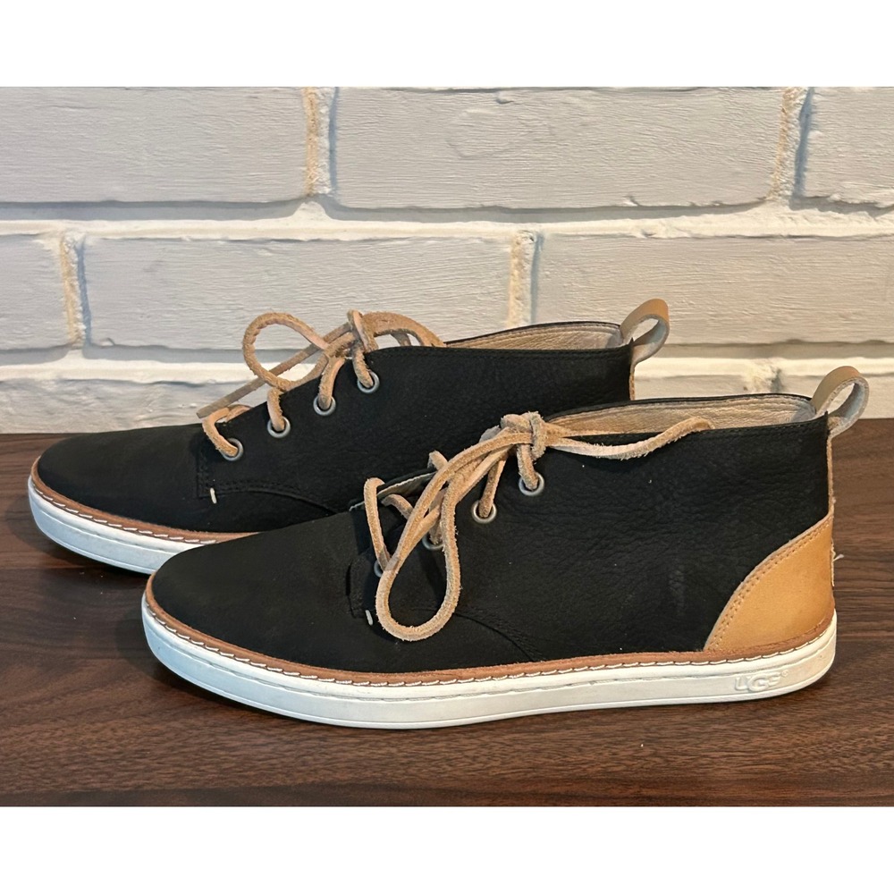 UGG Kallisto Black Leather Nubuck High Top Sneaker Shoes Size 5 Casual Walking